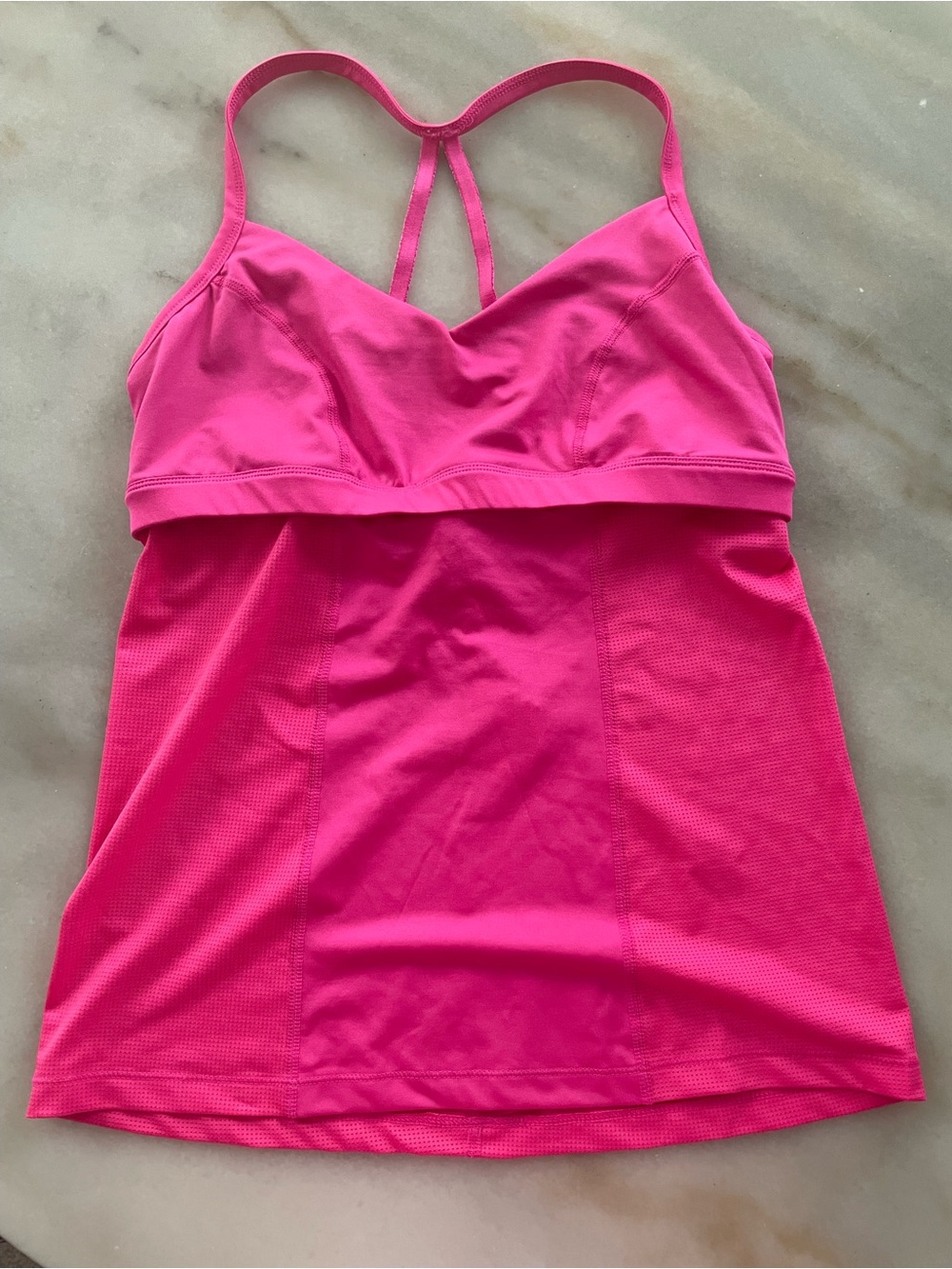 90 Degree By Reflex Hot Pink Built-In Bra Tank